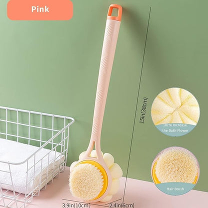2-in-1 Bath Brush with Loofah and Handle
