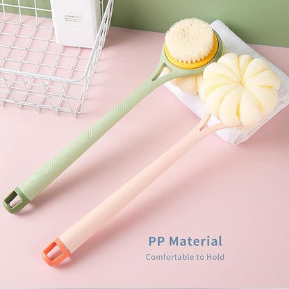 2-in-1 Bath Brush with Loofah and Handle