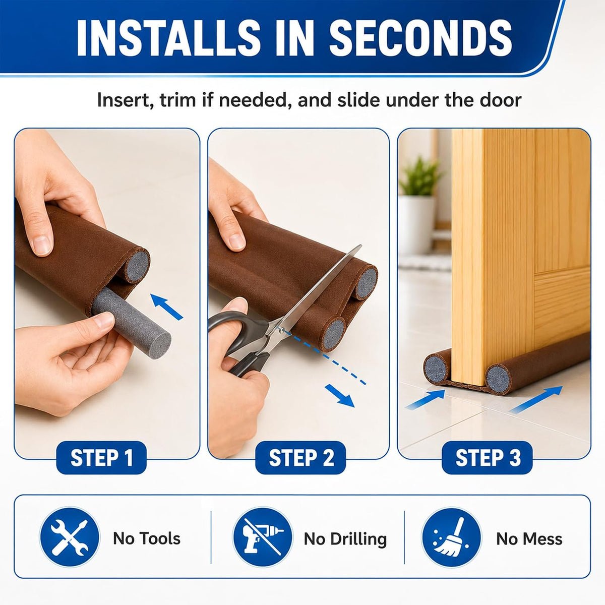 Door Bottom Seal Strip Guard (Pack of 5)