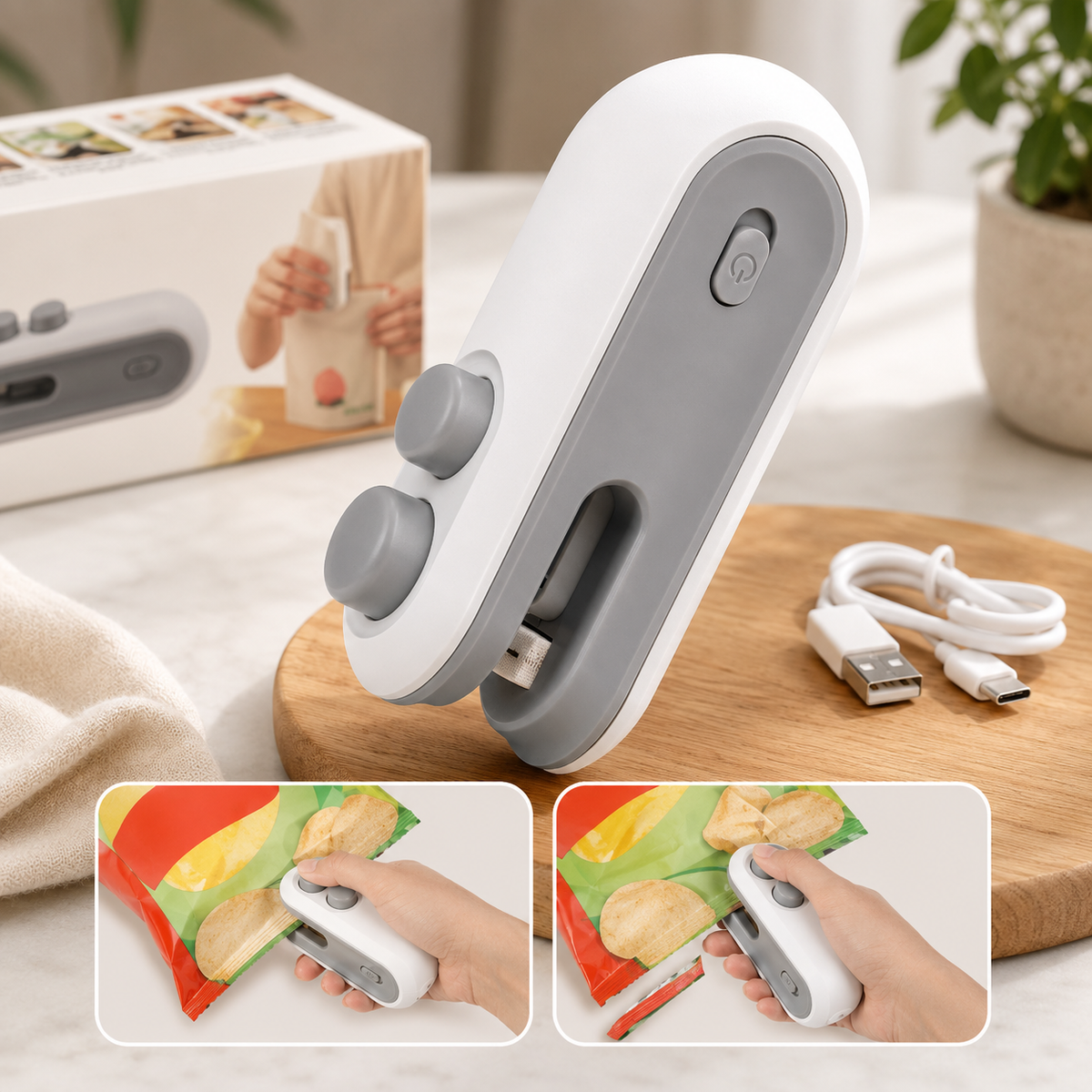 USB Rechargeable Heat Sealer & Cutter