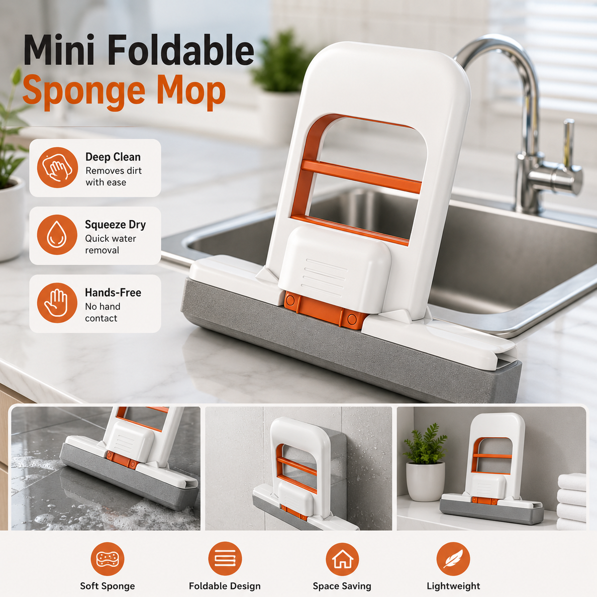 Portable Cleaning Tool for Kitchen Countertops